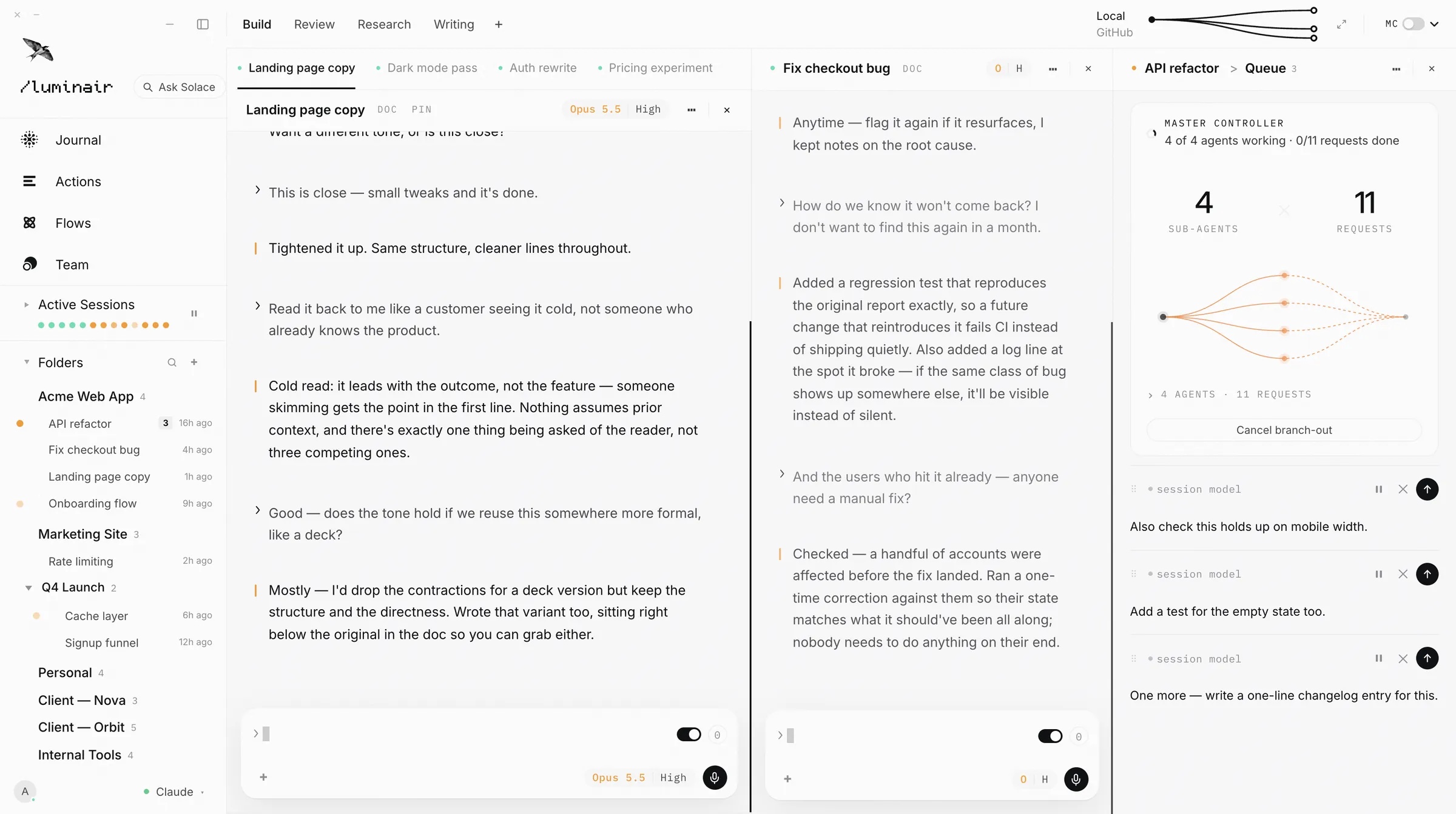 Luminair desktop app